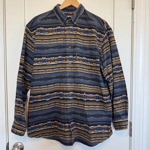 Vintage Woolrich Southwestern Aztec Flannel Shirt Large